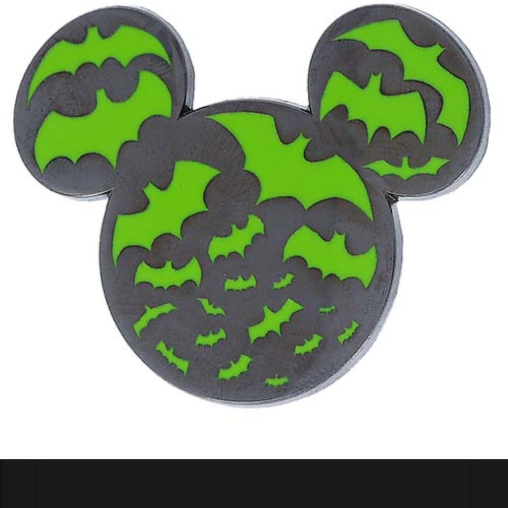 Disney Halloween Pin- Mickey Mouse Icon with Bats